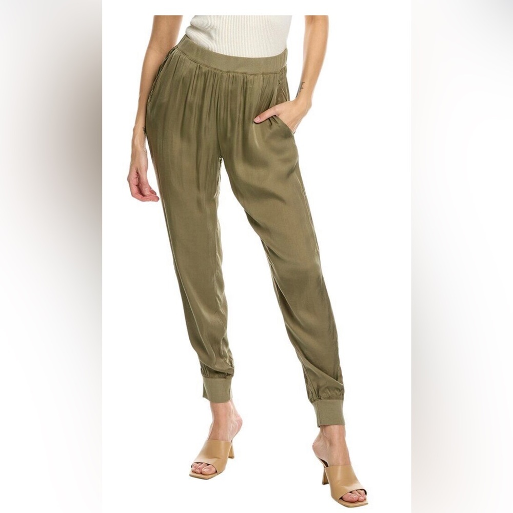 NWOT Michael Stars Lidia Shiny Satin Relaxed Joggers!